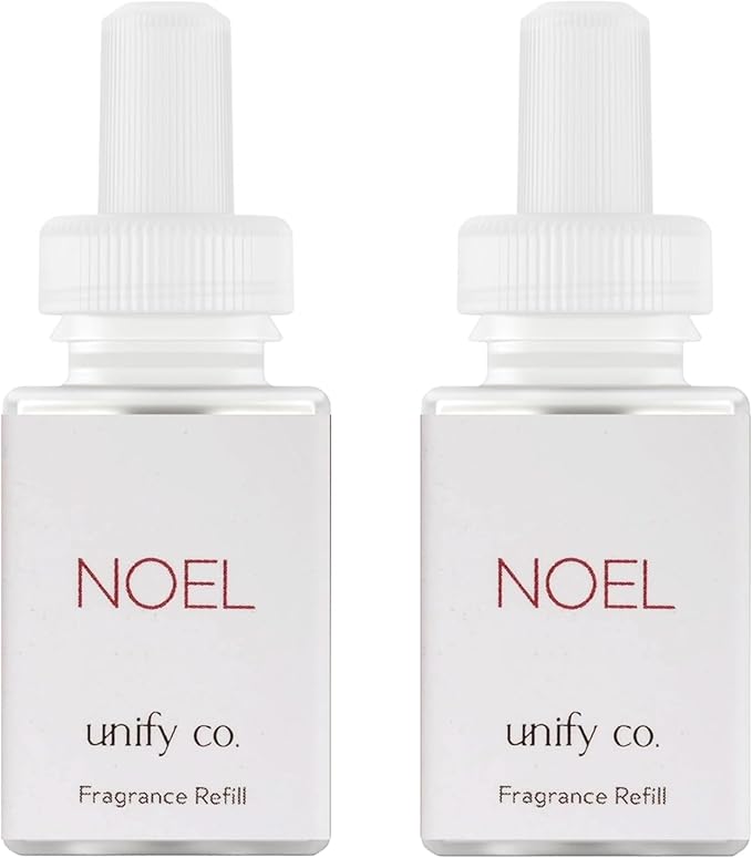 Pura & Unify Co. Home Scent Refill - Smart Home Air Diffuser - Up to 120-Hours of Luxury Fragrance per Refill - Home Essential - Clean & Safe Diffuser Fragrance - 2 Pack, Noel