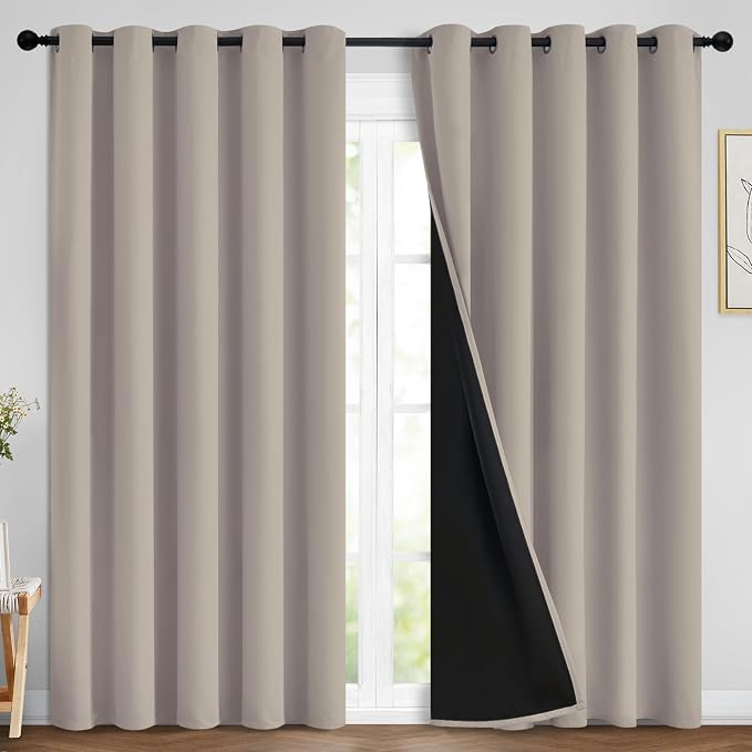 Yakamok Natural Blackout Curtains 84 Inches Long by Yakamok