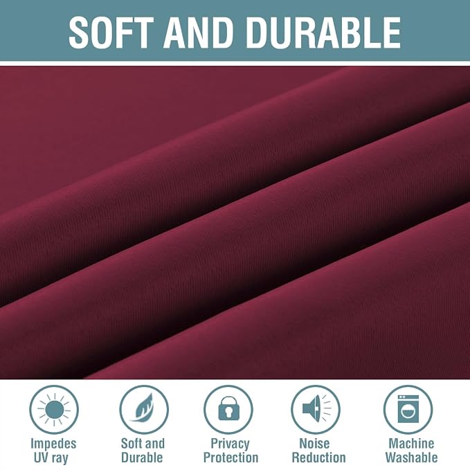 H.VERSAILTEX Blackout Curtains for Christmas Thermal Insulated Window Treatment - Image 4
