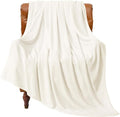 BEDELITE Fleece Blanket Soft Plush Twin Size Blanket Cream 60"x80" | Ultra Soft by BEDELITE