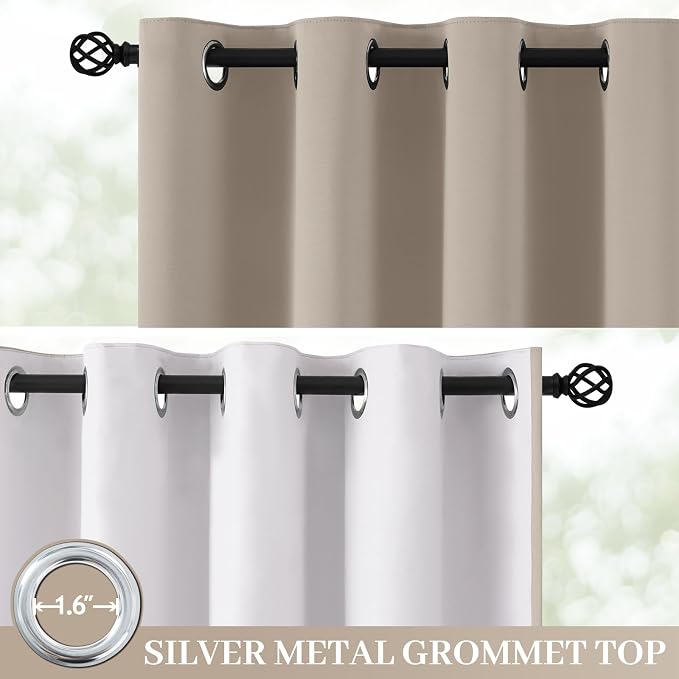 Yakamok Natural Blackout Curtains 72 Inches Long - Image 2
