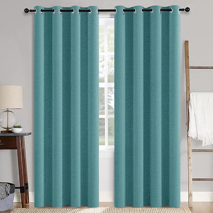 MIULEE 100% Blackout Linen Curtains by MIULEE
