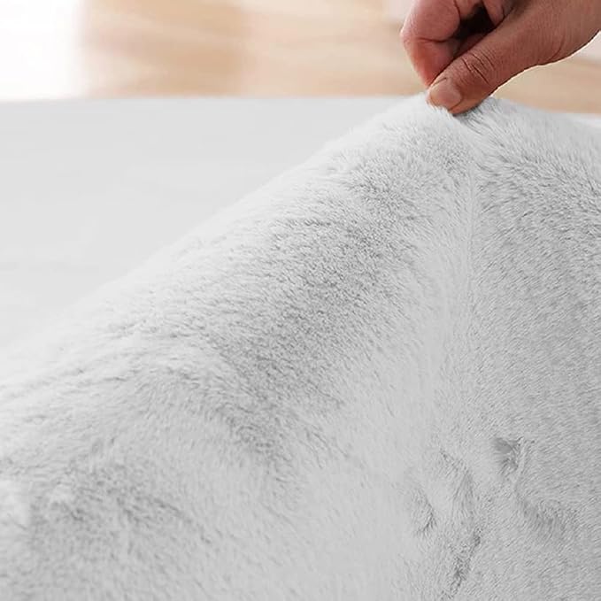 ORINOVA Silver Grey Plush Washable Area Rugs 8x10 Shag Rugs - Image 9