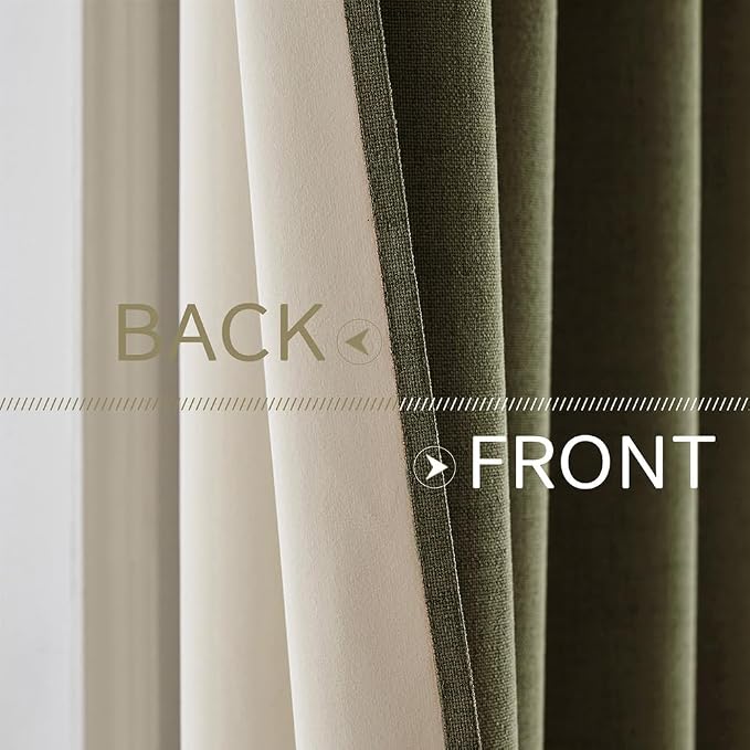 MIULEE 100% Blackout Linen Curtains - Image 6