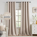 MIULEE 100% Blackout Linen Curtains by MIULEE