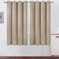 Khaki Blackout Curtains 66 x 63 Inch Length/Set of 2 Curtain Panels/Thermal by Lemomo