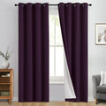 Yakamok Dark Purple 100% Blackout Curtains 84 Inches Long 50" Wide 2 Panels | by Yakamok
