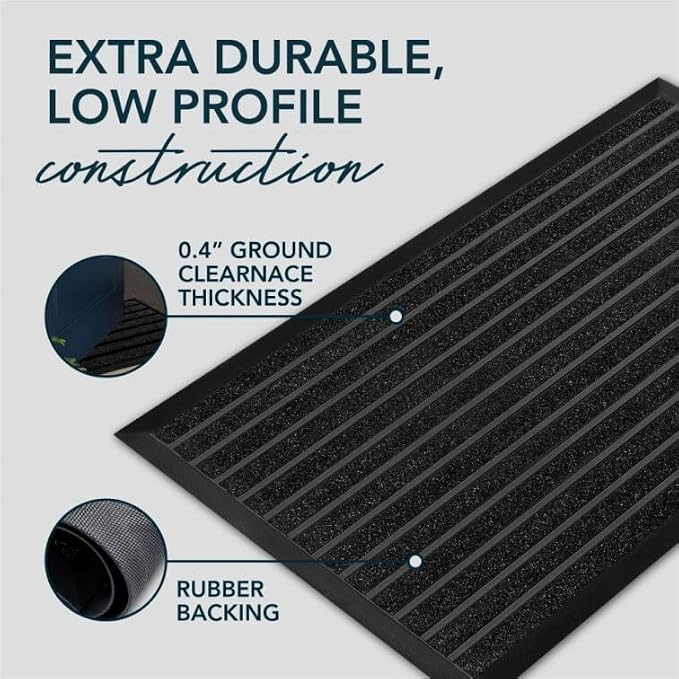 ubdyo Extra Durable Door Mat Outside Entrance | Dirt Trapping, Non-Slip Backing - Image 4