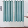Stone Blue Blackout Curtains 52 x 63 Inch Length/Set of 2 Curtain by Lemomo