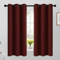 Yakamok Room Darkening Curtains 42x63 inch Length Burgundy Red-Living Room | 2 by Yakamok