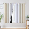 Beige and Greyish White Ombre Blackout Curtains by ESTELARTEXTILER