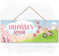 Custom Girl/Boy Name Sign Personalized Children Decor Bedroom Sign For Kids Room, Christmas Gift, Castle Tent, Wall Sign 5x13 Inches, ACM, Made in USA