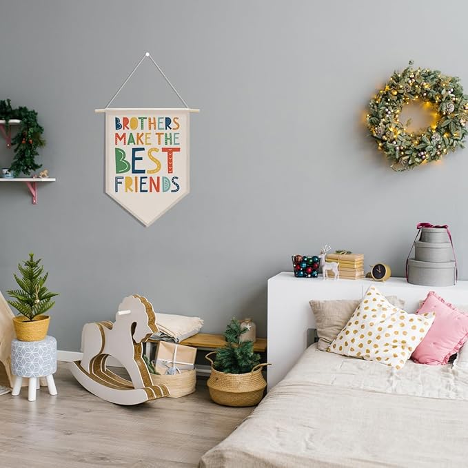 Inspirational Gifts Ideas Boys Room Wall Decor Playroom Wall Decor Canvas Hanging Pennant Flag Banner Wall Sign Decor Gift for Nursery Bedroom Playroom Game Room Front Door Boy Birthday Gift