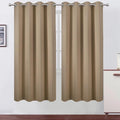 Natural Thermal Blackout Curtains/52 x 72 Inch/Set of 2 Panels Room Darkening by Lemomo