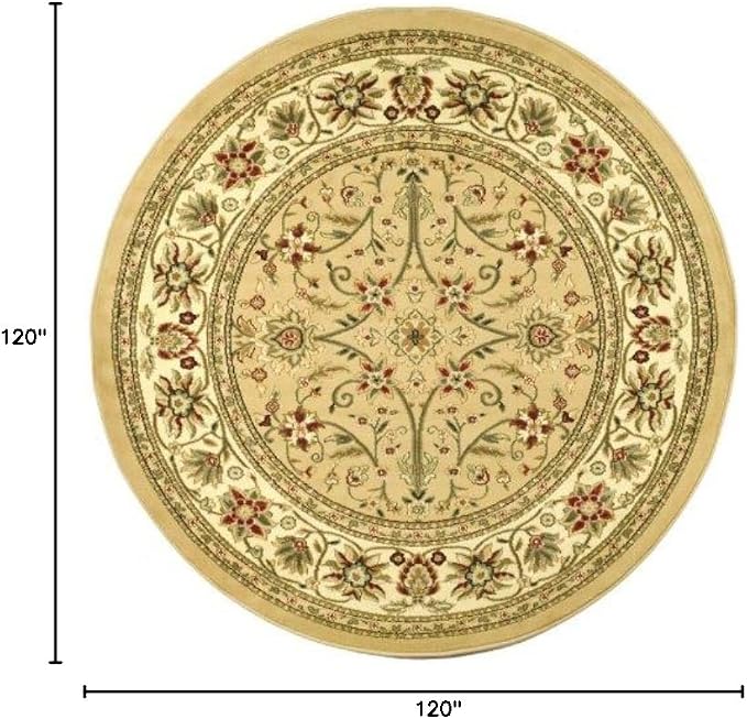 SAFAVIEH Lyndhurst Collection 10' Round Beige/Ivory LNH212D Traditional - Image 2
