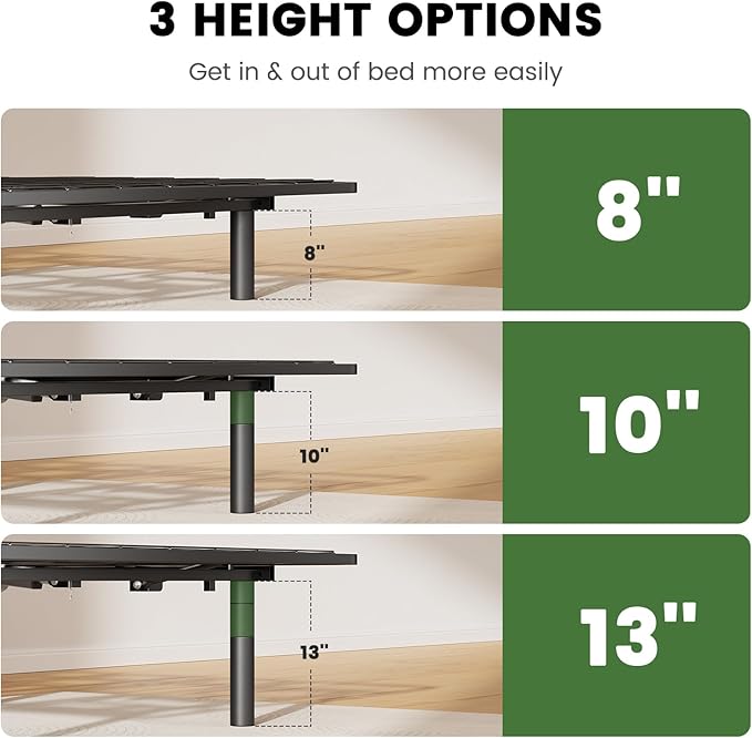 Marsail MS03 Queen Adjustable Bed Base + 10-inch Gel Memory Foam Mattress, Head and Foot Incline, Adjustable Bed Frame for Lounging, Reading, Reduce Snoring and Acid Reflux, Queen