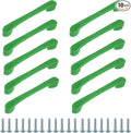 uxcell 10 Pack Plastic Cartoon Drawer Pulls, 5" ABS Closet Wardrobe Door Handle Furniture Accessory for Home Kitchen Cupboard, Green