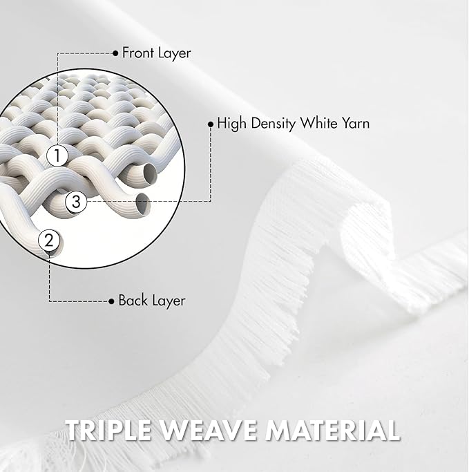 MIULEE 4 Panel Set Short Bedroom Blackout Curtains 54 Inch Long Pure White | - Image 3