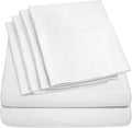 Twin Size Bed Sheets - 4 Piece 1500 Supreme Collection Fine Brushed Microfiber Deep Pocket Twin Sheet Set Bedding - 1 EXTRA PILLOW CASES, GREAT VALUE, Twin, White