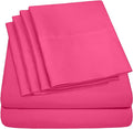 Cal King Size Bed Sheets - 6 Piece 1500 Supreme Collection Fine Brushed Microfiber Deep Pocket California King Sheet Set Bedding - 2 Extra Pillow Cases, Great Value, California King, Fuschia