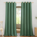 NICETOWN Linen Flax Semi Sheer Curtains 92" Length, Grommet Window Treatments by NICETOWN
