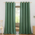 NICETOWN Linen Flax Semi Sheer Curtains 94" Length, Grommet Window Treatments by NICETOWN