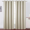 Blackout Curtains 52 x 120 Inch Long Light Beige Curtains Set of 2 Panels Room by Lemomo