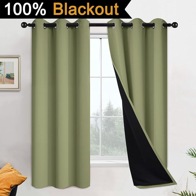 Yakamok Sage Blackout Curtains 63 Inches Long - Image 2