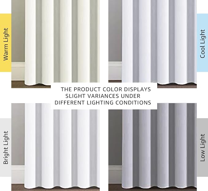 H.VERSAILTEX Patio White Curtains 100 x 102 Inches - Image 3