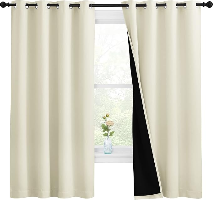 NICETOWN Warm Curtains for Winter, Bedroom Full Blackout Curtain Panels by NICETOWN