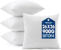MIULEE 26x26 Euro Pillow Inserts 4 Pack, 100% Virgin Filling Throw Pillows | by MIULEE