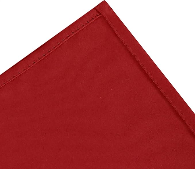 Blackout Curtains 66 x 54 Inch Long Bright Red Curtains Set of 2 Panels Room - Image 7