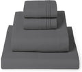 Mellanni King Sheets Set - 4 PC Iconic Collection Bedding - Hotel Luxury, Extra Soft, Cooling Bed Sheets - Wrinkle, Fade, Stain Resistant (King, Gray)