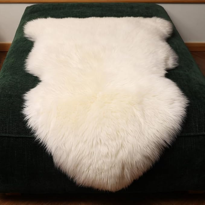 LLB Genuine Sheepskin Area Rug Wool Rug Fur Carpet Fluffy Shaggy Fur Rug - Image 5