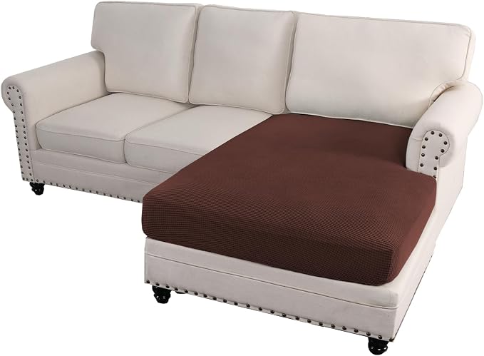 H.VERSAILTEX Sectional Couch Covers 1 Piece Chaise Slipcover L Shape Separate - Image 2