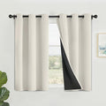 SimpleHome Cream 100% Blackout Curtains Room Darkening Living Room 45 Inch | by SimpleHome