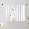 NICETOWN Bedroom 100% Blackout Curtains, 2 Panels, 34 by 36, Snow White by NICETOWN