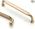 Asidrama 10 Pack 5 Inch(128mm) Brushed Brass Kitchen Cabinet Handles, Cabinet Pulls Kitchen Cabinet Hardware for Cupboard Drawer Pulls