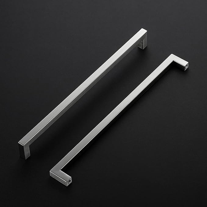 Ravinte 15 Pack Brushed Nickel Kitchen Cabinet Handles 11-1/3 Inch Cabinet Pulls Square Kitchen Hardware for Cabinet Drawer Pulls Drawer Handles Come with Screwdriver