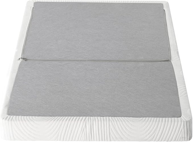 ZINUS 4 Inch Box Spring with Cover, No Assembly Mattress Foundation, Sturdy Metal Structure, Twin, White