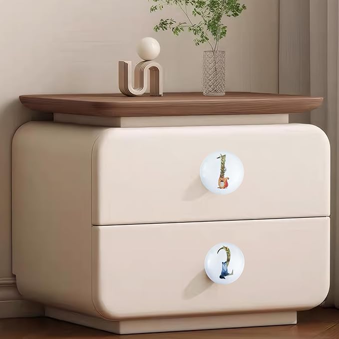 8 Pack1.5 Round Ceramics Safari Jungle Animal with Numbers Drawer Knob Nursery Kids Room Cabinet Drawers Dresser Knobs and Pulls