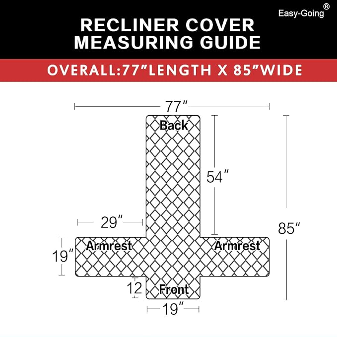 Easy-Going Reversible Couch Cover, Recliner 19 in, Chocolate/Beige | Machine - Image 5