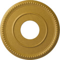 12 1/2"OD x 3 7/8"ID x 3/4"P Bradford Ceiling Medallion (Fits Canopies up to 6 5/8"), Hand-Painted Iridescent Gold