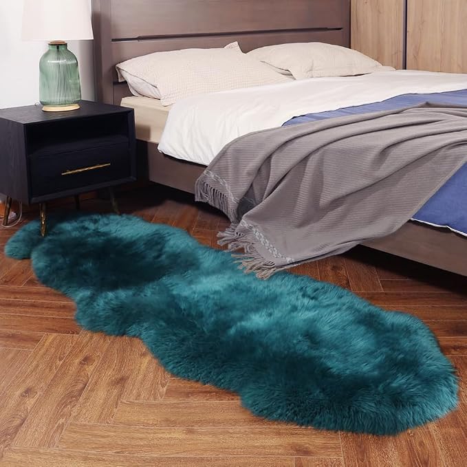 IRIWOOL Premium Genuine Fur Sheepskin Rug Real Australia Sheepskin Natural - Image 4