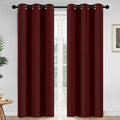 Yakamok Room Darkening Curtains 42x84 inch Length Burgundy Red-Living Room | 2 by Yakamok