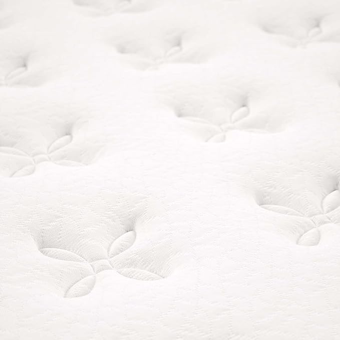 Modway Jenna 8” Innerspring and Memory Foam Twin Mattress With Individually Encased Coils, White