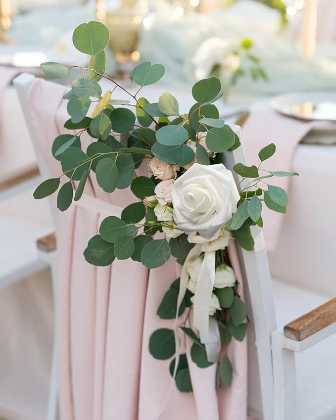 JOYLEX Artificial Flowers Realistic Roses, 50pcs Real Looking Fake Roses with Stem for DIY Wedding Bouquets Centerpieces Bridal Shower Party Home Romantic Decorations (Regular 3" - 50pcs, White)