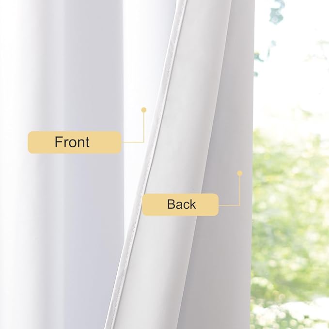 NICETOWN Cafe Curtains 100% Blackout Window Treatments, Grommet Thermal Drapes - Image 5