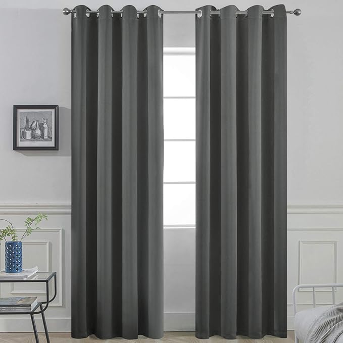 Yakamok Room Darkening Curtains 52x84 inch Length Dark Grey-Living Room | 2 by Yakamok
