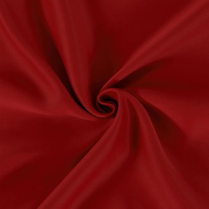 Red Blackout Curtains/52 x 63 Inch/Set of 2 Panels Room Darkening Curtains - Image 5